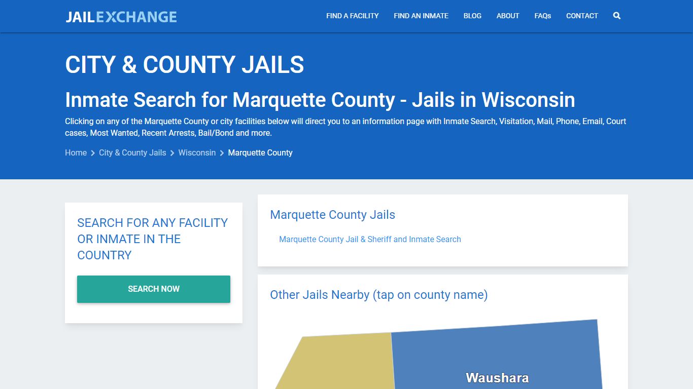 Inmate Search for Marquette County | Jails in Wisconsin - Jail Exchange